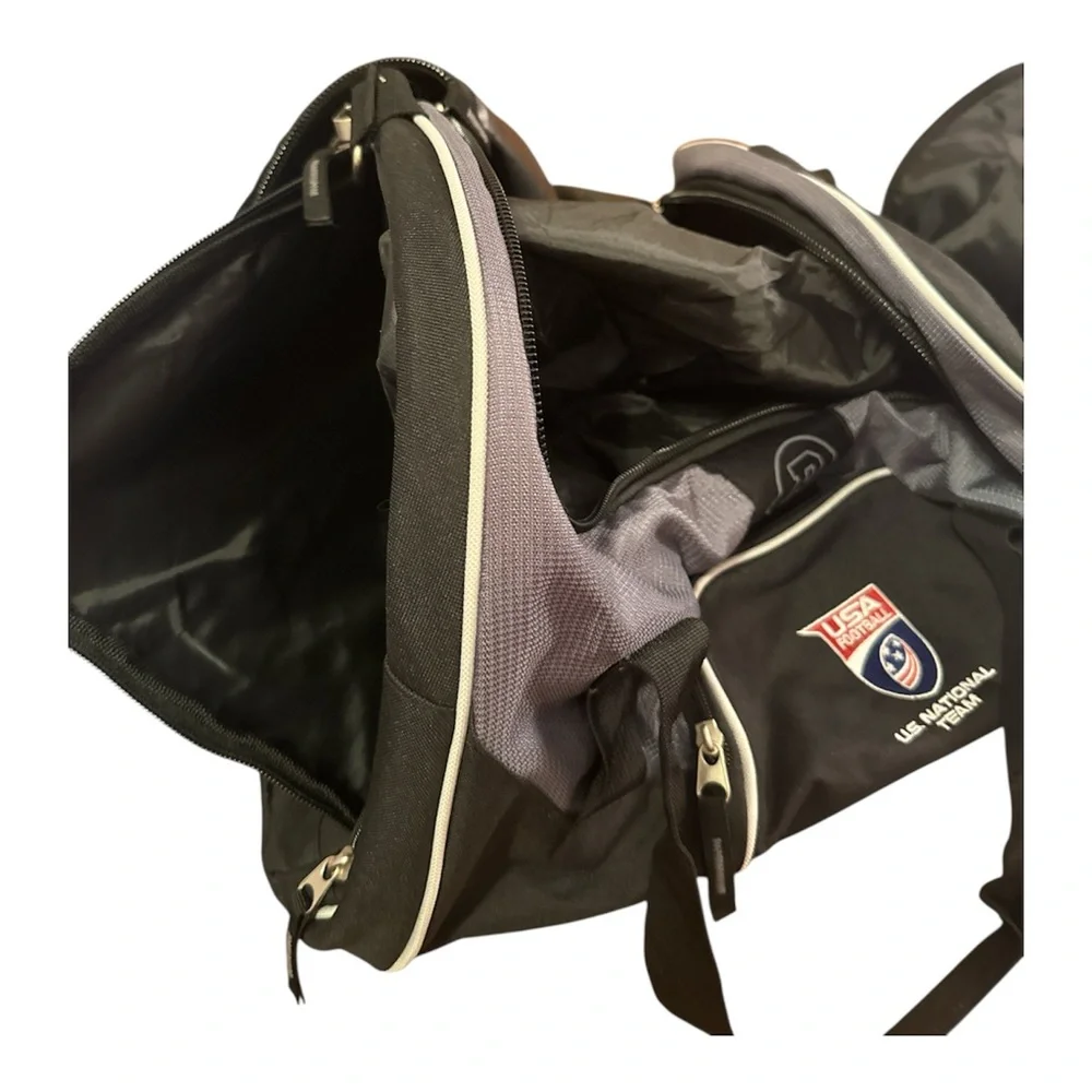 USA Football Duffel Bag Black Gray Carry-On Athletic Bag New with Tags